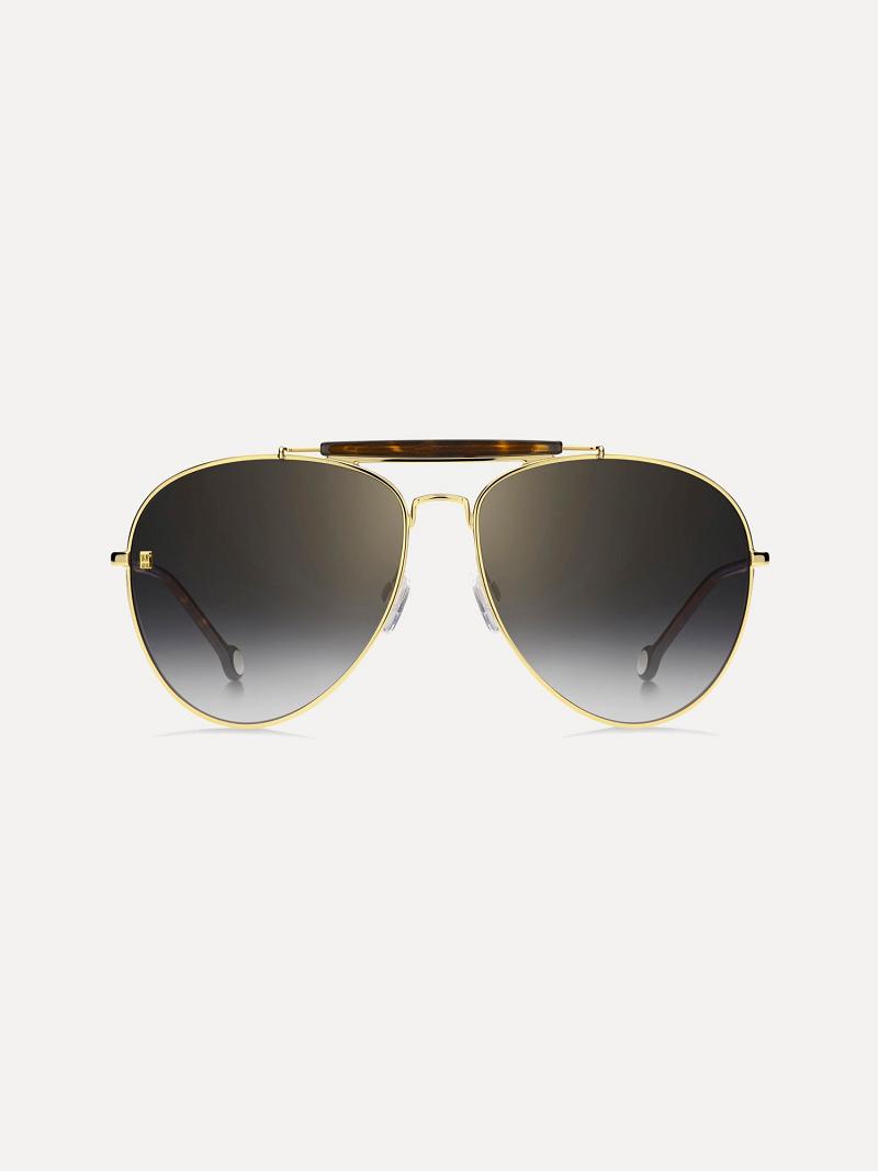 Női Tommy Hilfiger Pilot Sunglasses Napszemüveg Fekete | HU 676DFM